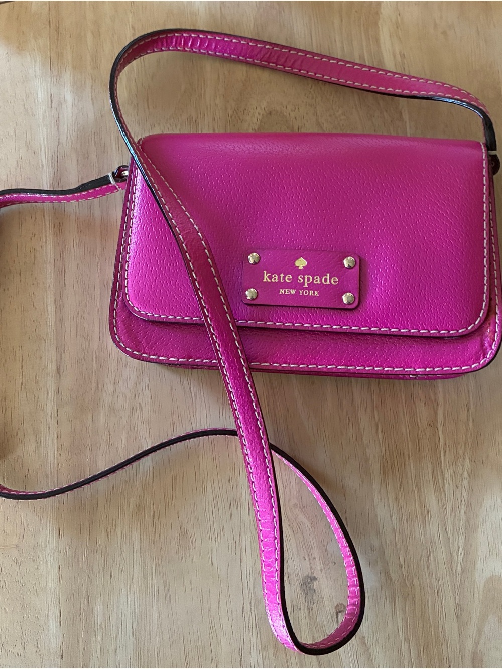KATE SPADE New York Wellesley Small Flynn Leather Crossbody Bag Pink NWOT